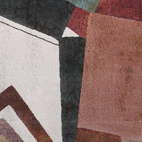 Vintage Designer Kurzflor Teppich | Marmor Optik | Grün